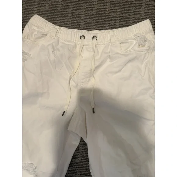 Aerie‎ White Distressed Drawcord Lightweight Pants XXL Tall - Picture 3 of 7